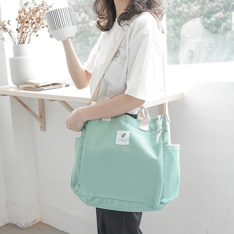 Новинка 2021 парусиновые сумки на плечо Экологичная посылка для покупок сумка-тоут