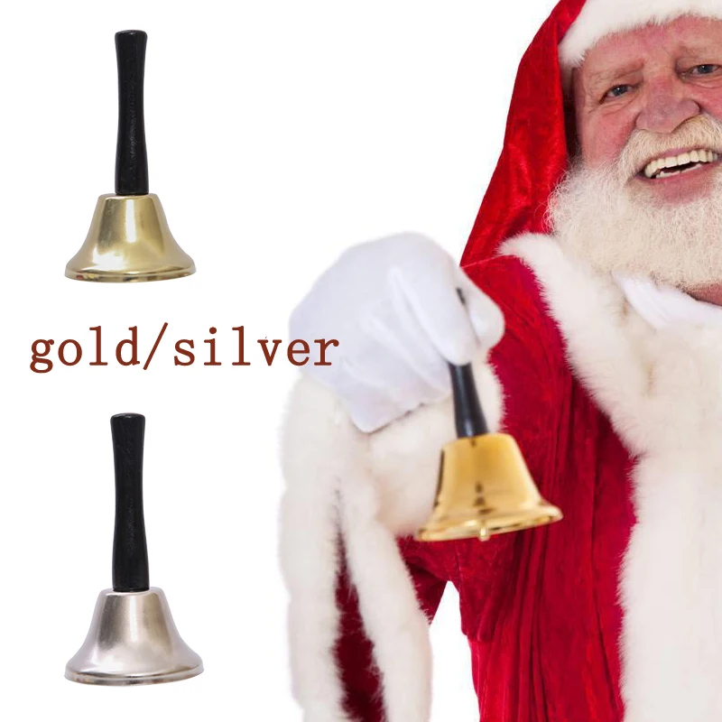 Забавные погремушки с ручкой в виде Санта Клауса металлические колокольчики