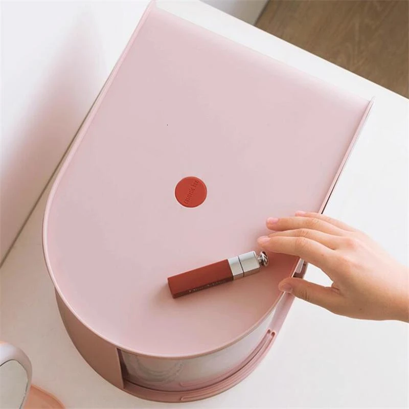 

Nordic Cosmetic Storage Box Home Drawer Makeup Organizer Case Desktop Lipstick Brush Storage Holder High Capacity Jewelry Rack