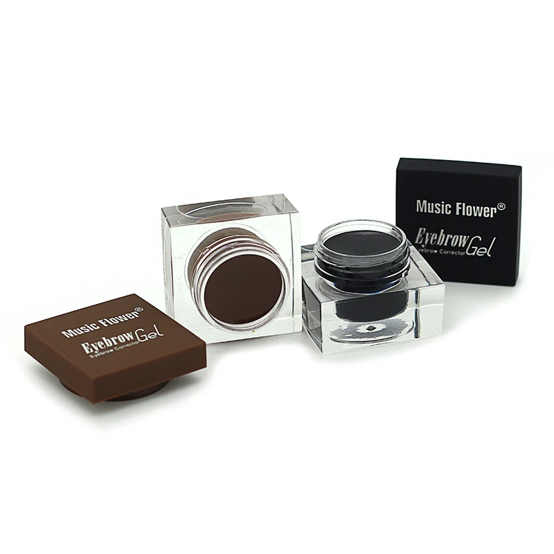 Music Flower чёрный коричневый карандаш для бровей крем с двухсторонний инструмент