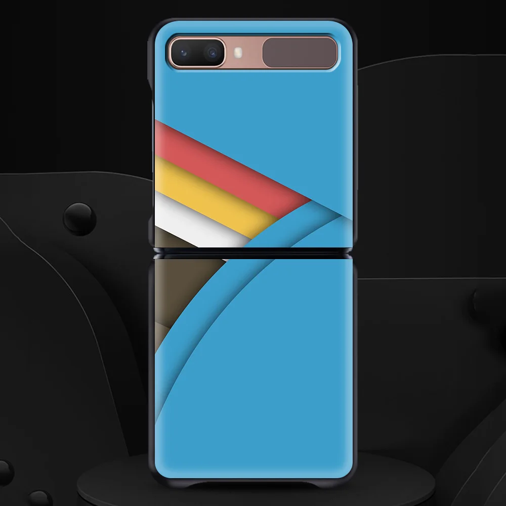 

Black Light Dark Figures for Samsung Galaxy Z Flip Mobile Phone Shell Zflip Folding Protective Case Luxury Black Coque Shell