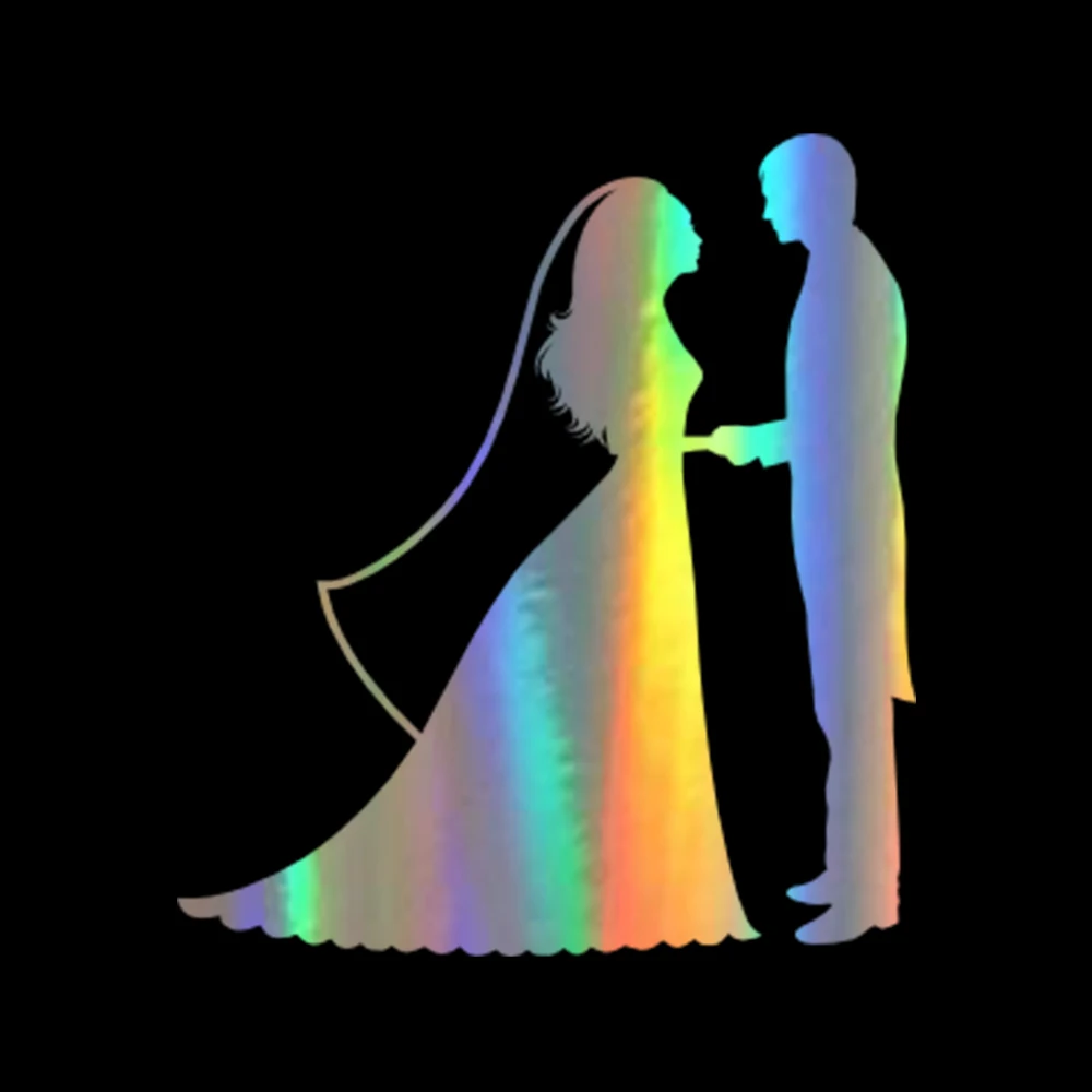 

Funny Car Stickers and Decals for Wedding Lovers Cartoon Car Styling Bumper Sticker Vinyl Decal for Cars Window Door 4.33"x4.92"