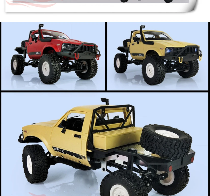 WPL C14 C-14 1:16 беспроводной Радиоуправляемый автомобиль 4WD 2,4 ГГц дистанционный гусеничный внедорожный автомобиль багги Модель игрушки для детей Подарки Carro RTR