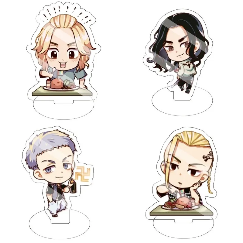 

Anime Tokyo Revengers Stand Acrylic Q Version Figure Manjiro Ken Takemichi Hinata Atsushi Model Cosplay Fans Collection Props