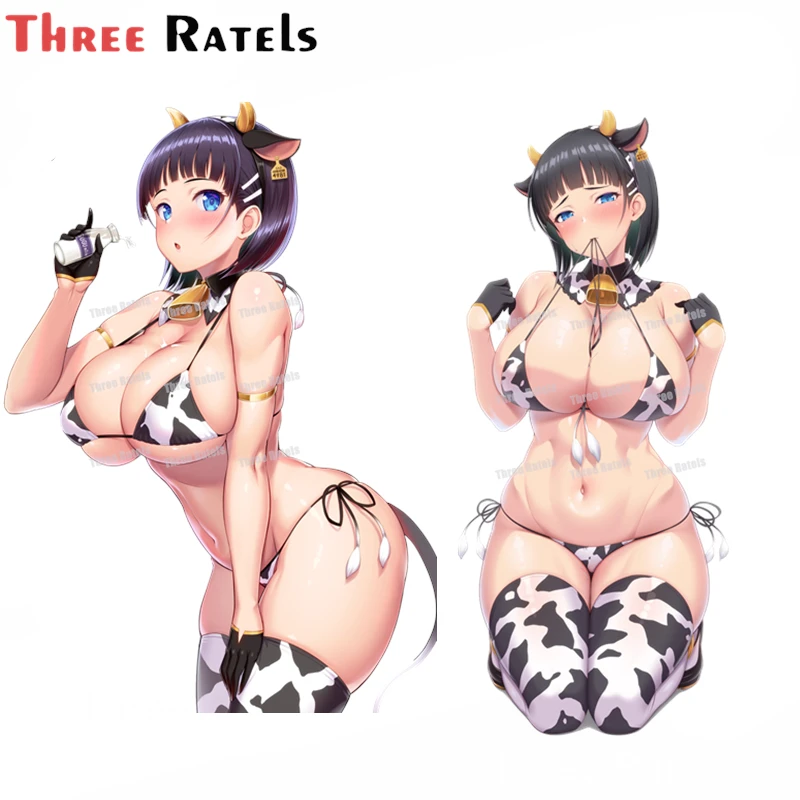 

A755 Cartoon Sexy Cow Girl Milk Uniform Hentai Waifu Kirigaya Suguha Sword Anime Vinyl Car Stickers JDM Window Trunk Bumper