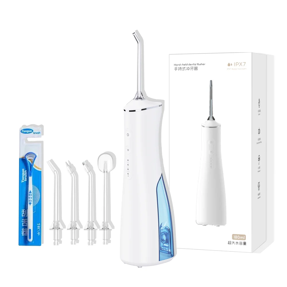 

Teeth Cleaner Oral Irrigator Rechargeable irrigator for teeth Water Flosser Portable Dental Water Jet 180ML irrigator dental