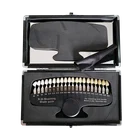 Набор для отбеливания зубов, 20 цветов, 3d-направляющая для отбеливания зубов, цветной компаратор, зеркальная стоматология, светильник, белая отбеливающая зубная пластина