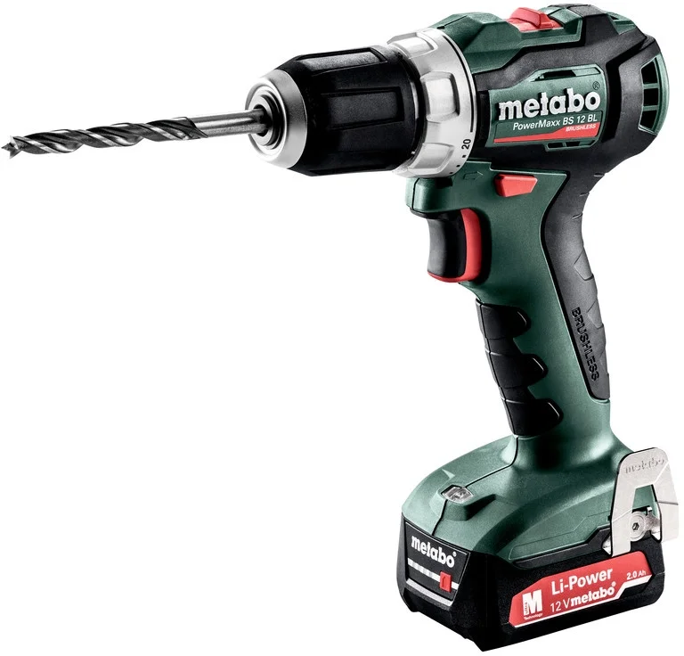 Дрель шуруповерт metabo powermaxx bs 12 bl аккум. патрон:быстрозажимной (кейс в
