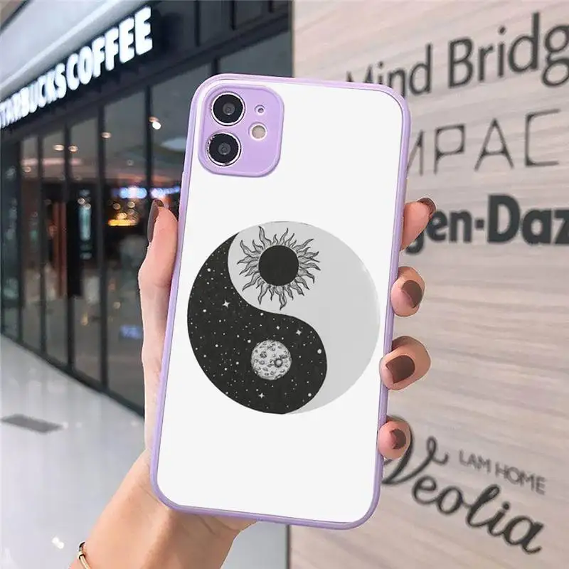 

Eight Diagrams Taiji Yin Yang Phone Case Matte Transparent for iPhone 7 8 11 12 s mini pro X XS XR MAX Plus cover funda