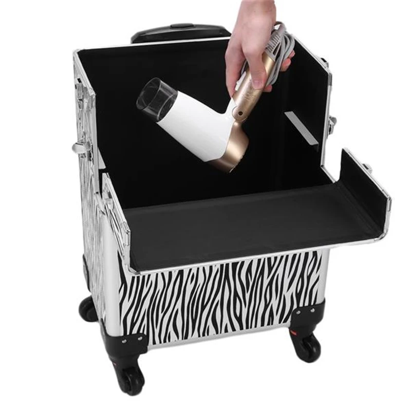 3 в 1 Алюминиевый Косметический Чехол для макияжа коробка татуировки черный