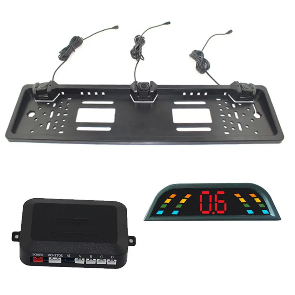 Автомобильный датчик парковки заднего хода Европейский номерной знак радар с