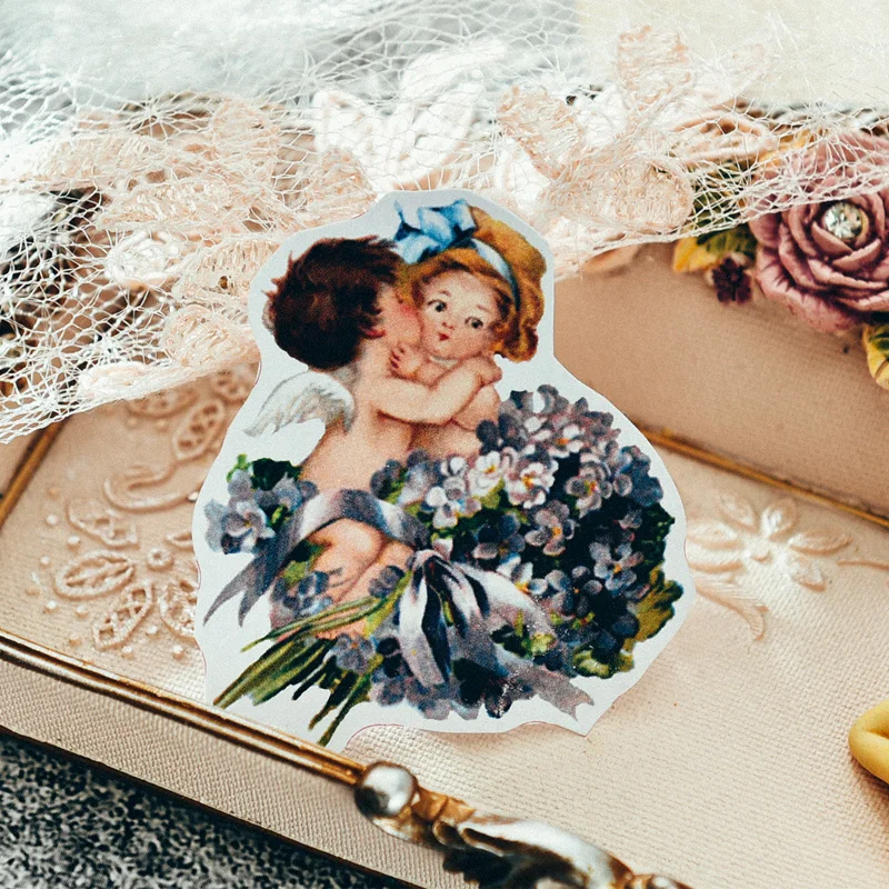 28 шт. винтажные европейские наклейки в виде ангельских кукол декоративные стиле