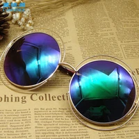hollow fashion circle female polarized sunglasses resin metal fashion sunglasses retro girl metal glasses sunglasses wholesale