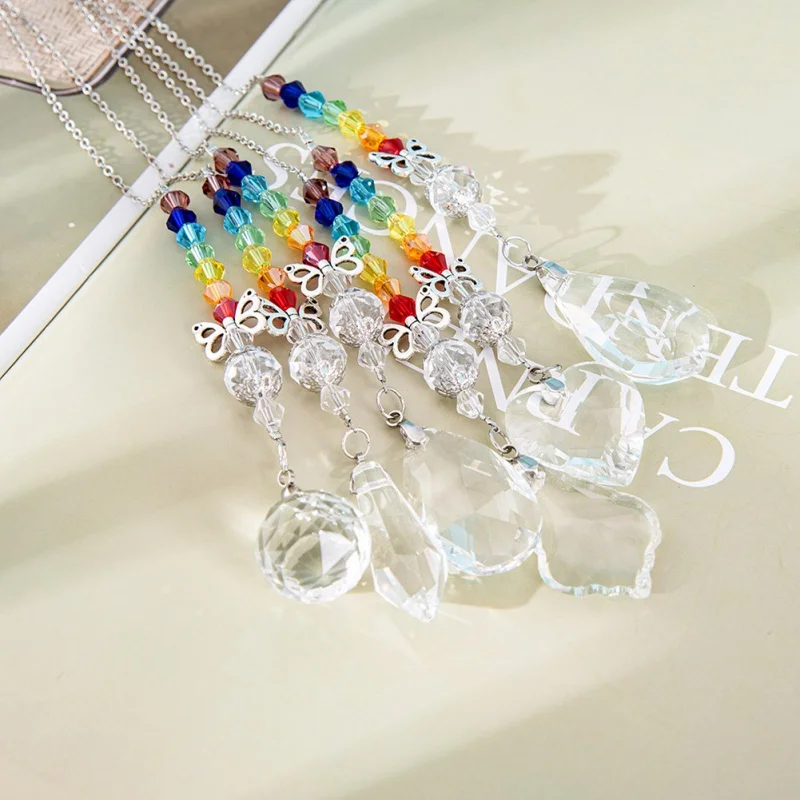 

Crystal Wind Chime Colorful Beads Butterfly Pendant Ornament for Office Garden Decoration Outdoor Indoor Home Hanging Supplies