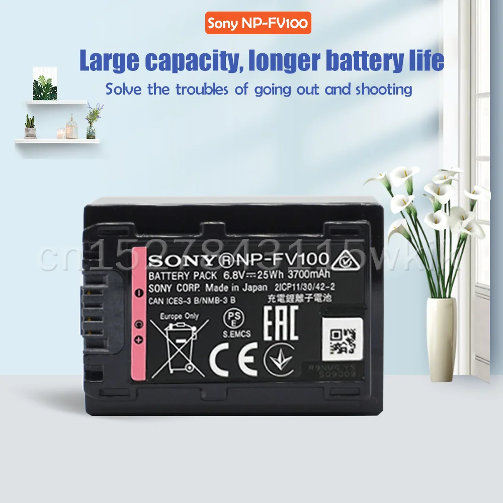 Аккумулятор для Фотоаппарата Sony NP-FV100 NPFV100 NP FV100 6 8 в 3700 мАч FV30 FV50 FV70 FP50 FP90 FP91 FH50 SX83E