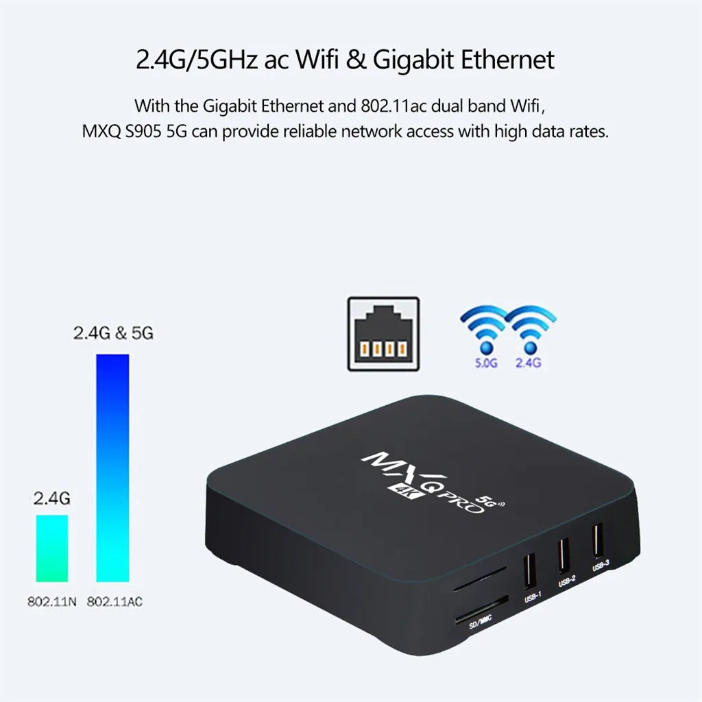 

Mxq Pro 4k 2.4g/5ghz Wifi Android 9.0 Quad Core Smart Tv Box Media Player 1g+8g Wifi Android 9.0 Quad Core Smart Tv Box Media