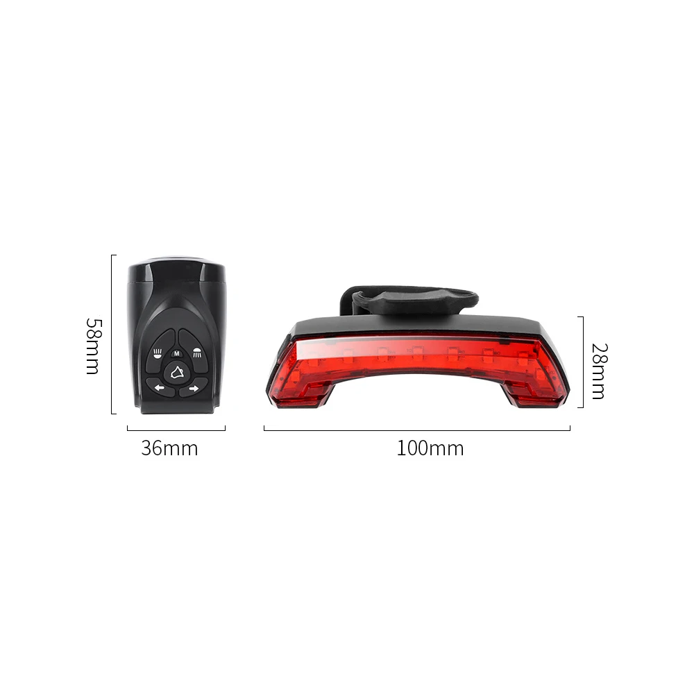 

Intelligent Remote Control Turn Signal Tail Light USB Rechargeable Bicycle Light Wireless Bike LED Lamp Bike Accessories