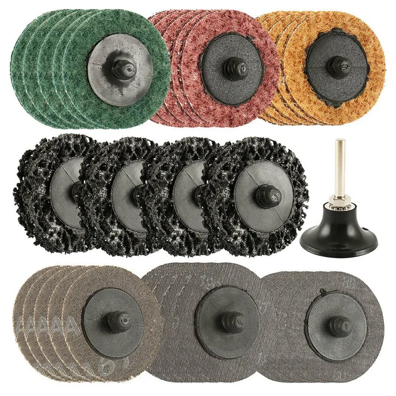 

35Pcs Sanding Discs Set 2 Inch Type R Roll Lock Discs Pads Sanding Roloc Abrasives for deburring and surface prep