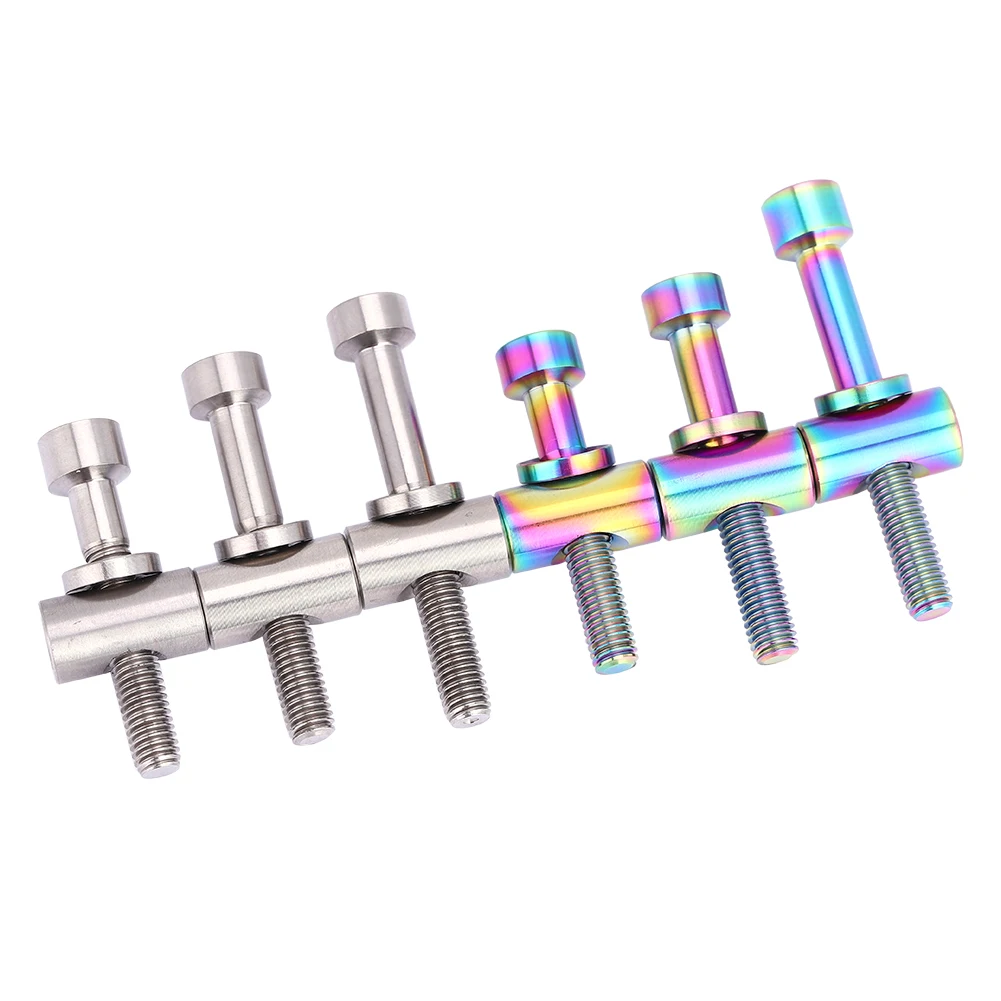 

M5x30/35/40mm Titanium Alloy Bicycle Seat post Fixed Bolt Round Head Screw Road Bicycle Seatpost Saddle Fixed Screws Rainbow