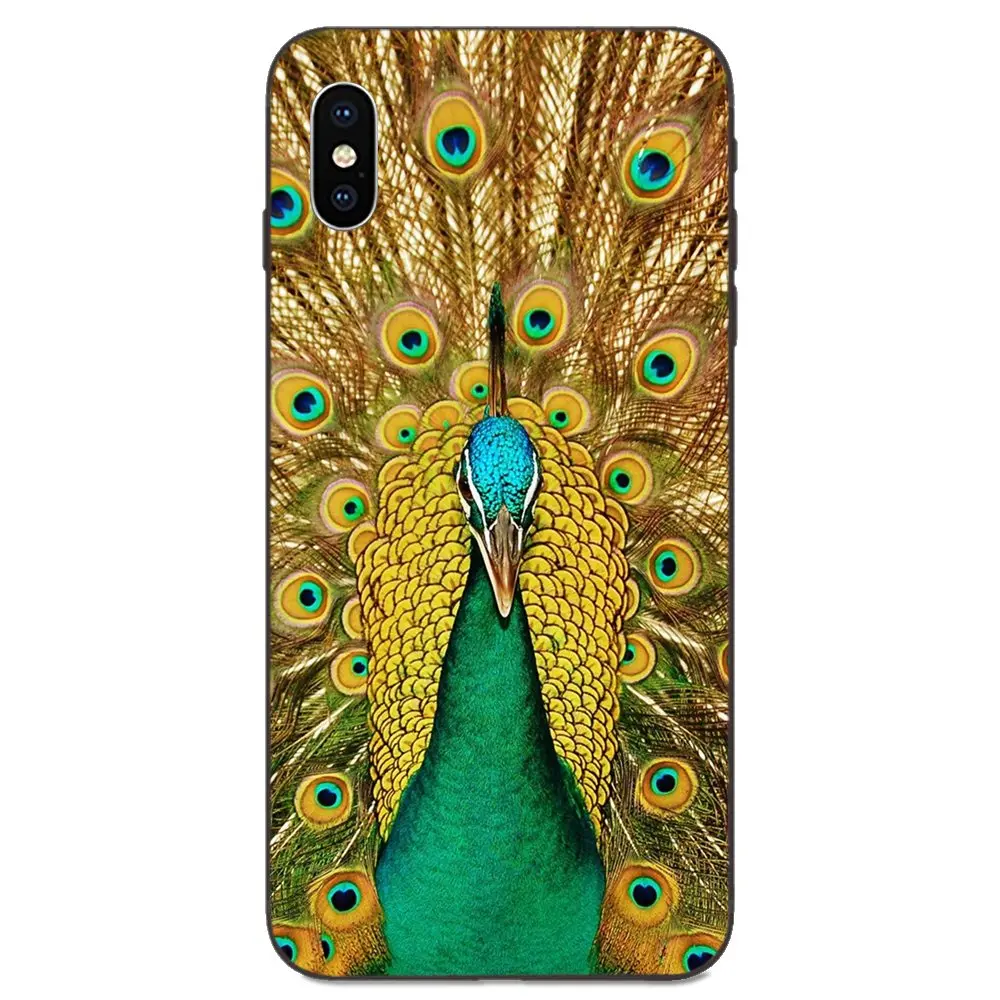 Красивый павлин пейзаж чехол для телефона из мягкого ТПУ с рисунком Капа Galaxy A3 A5 A6