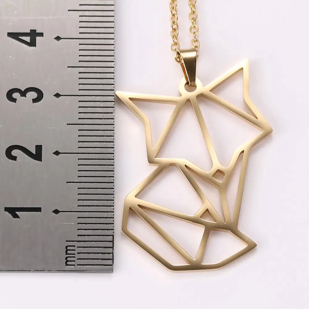 My shape, 316, женское ожерелье из нержавеющей стали, ювелирное изделие, лиса, несколько животных, подвеска, чокеры, серебро/золото, ожерелье для женщин и девушек