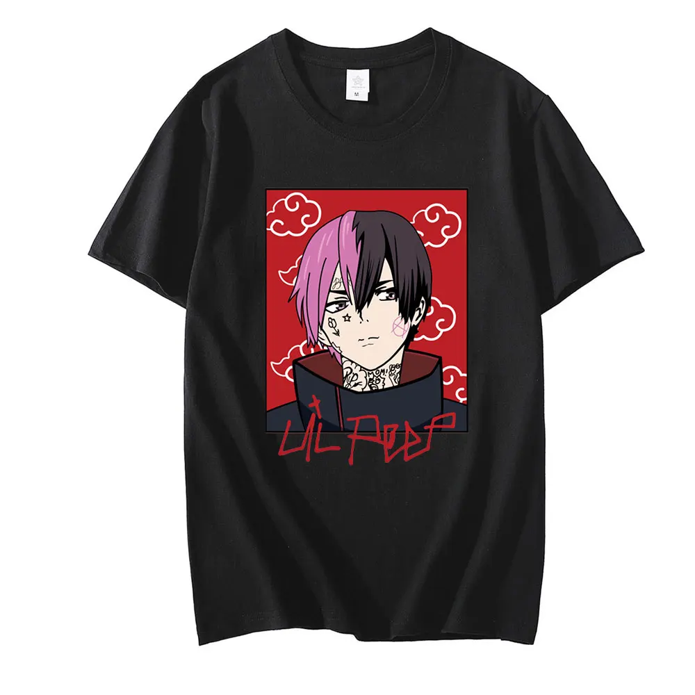 

2021 Hot Sale Classic Couple T-Shirts Comfortable Japan Anime Lil Peep Jaoan Anime Printed Fashionl Style Trend T-Shirts