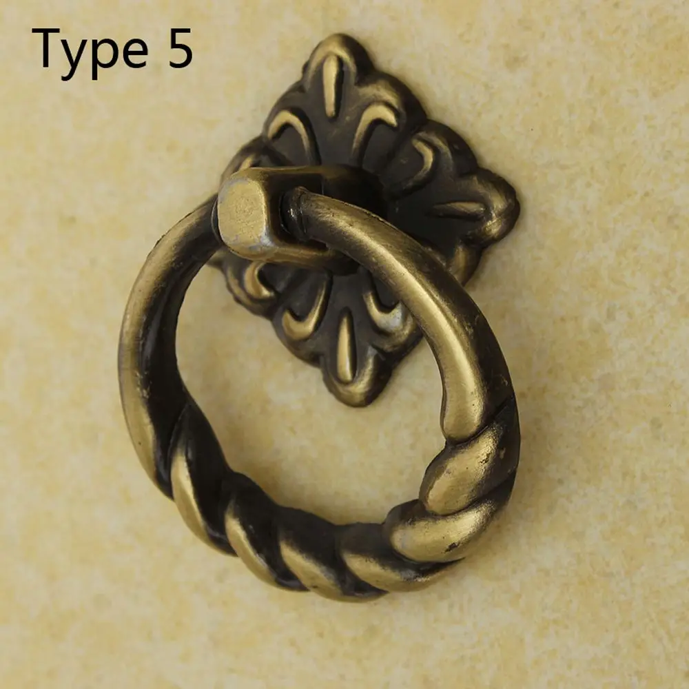 Винтажный круглые ручки для шкафа На ящики с одним отверстием дверной ящик