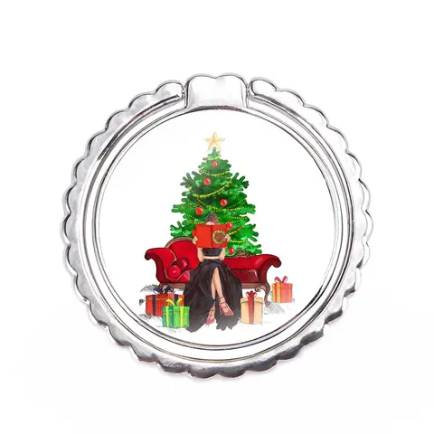 Кольцо-держатель для сотового телефона в виде рождественской елки