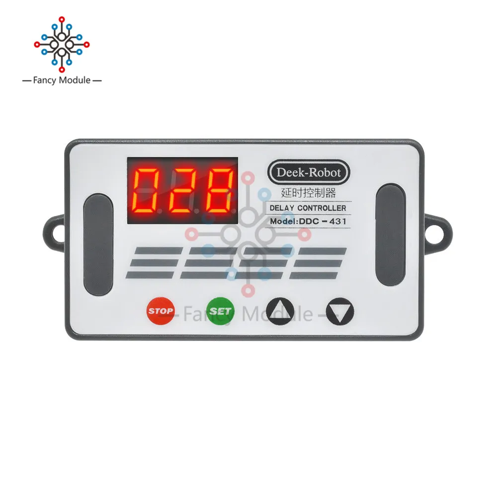 DC 12V реле таймера задержки 3 Bits Digital Tube LED Display 4 переключатель управления с чехлом