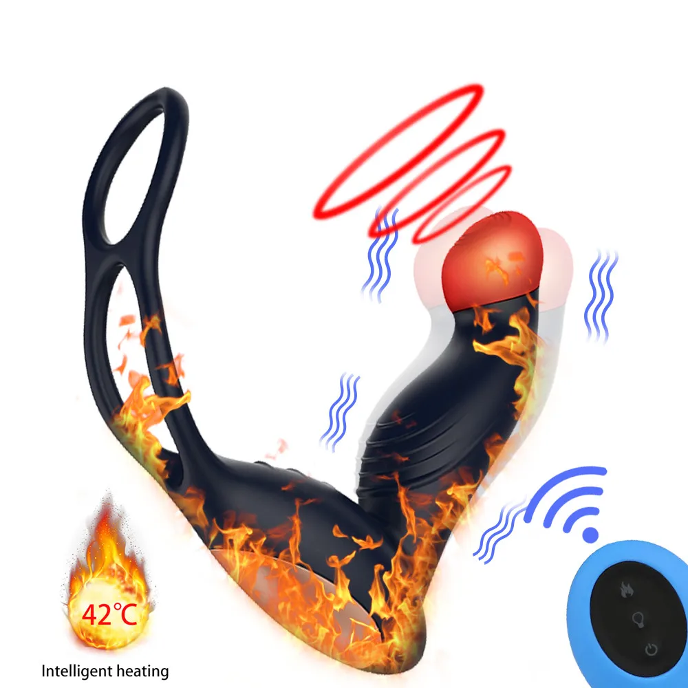 Инфракрасный анальный фаллоимитатор вибратор нагревающийся мужской массажер