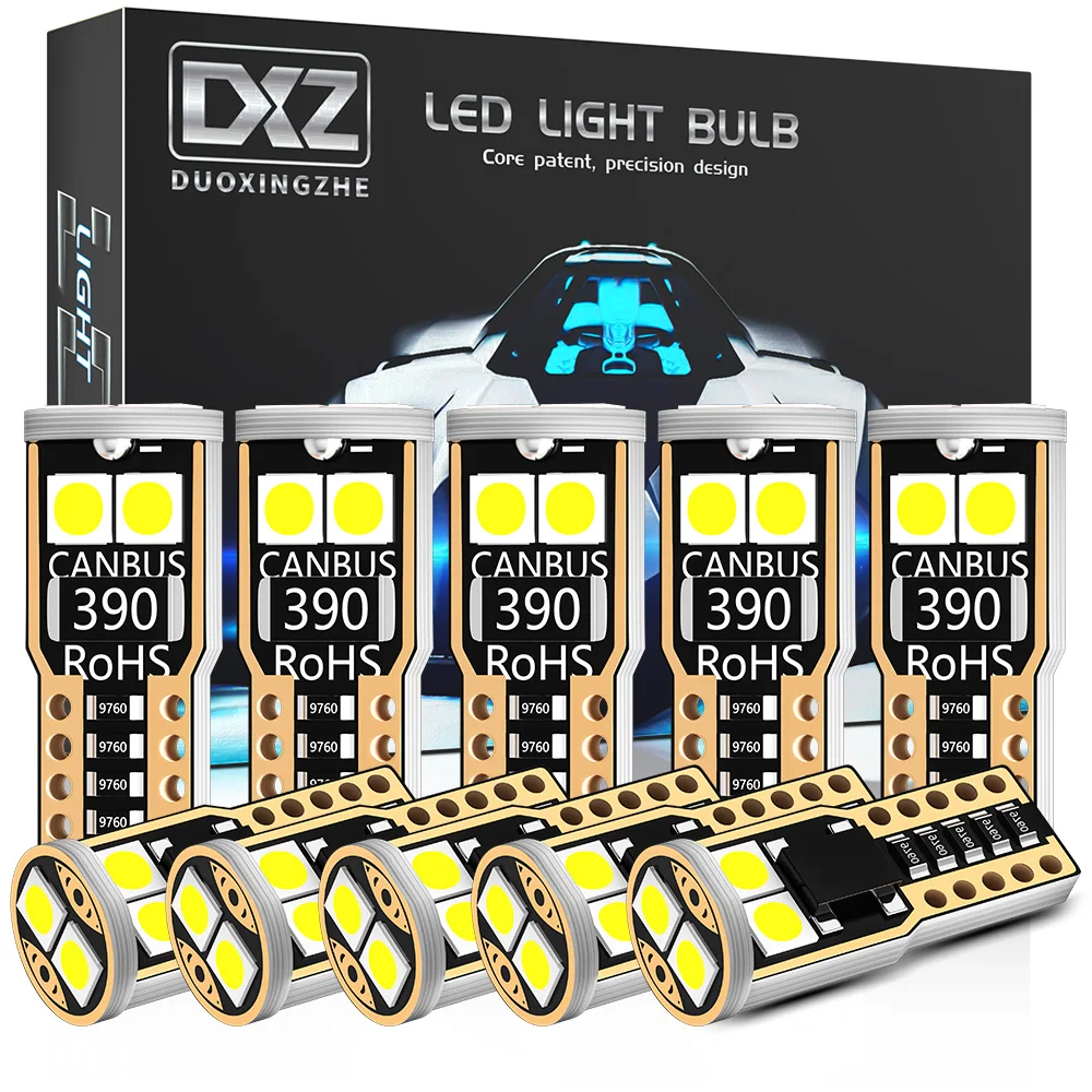 

DXZ 10 шт. W5W T10 светодиодный лампы Canbus 6SMD 12V WY5W 194 168 автомобильное оформление внутренняя карта купольные огни для парковки