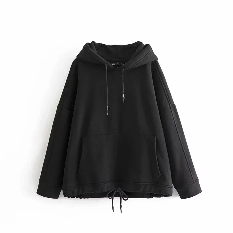JXYSY толстовки женские Харадзюку хлопковые Толстовки одноцветные Лоскутные карманы Обычная Толстовка большого размера топы женские худи размера плюс