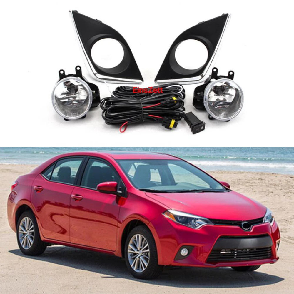 

1set Car Fog Lamp Assembly For Toyota Corolla/Altis L 2014 2015 2016 Front Bumper Lamp 12V Halogen Bulb with Switch & Wiring