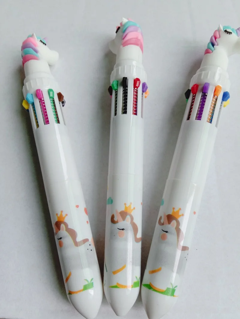 Dream Unicorn 10 цветов короткая и толстая Шариковая ручка для школы и офиса, подарочные канцелярские принадлежности Papelaria Escolar