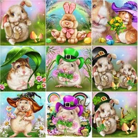 5d diamond painting flower mouse cross stitch kit mosaic full square drill diamond embroidery animals needlework home art gift