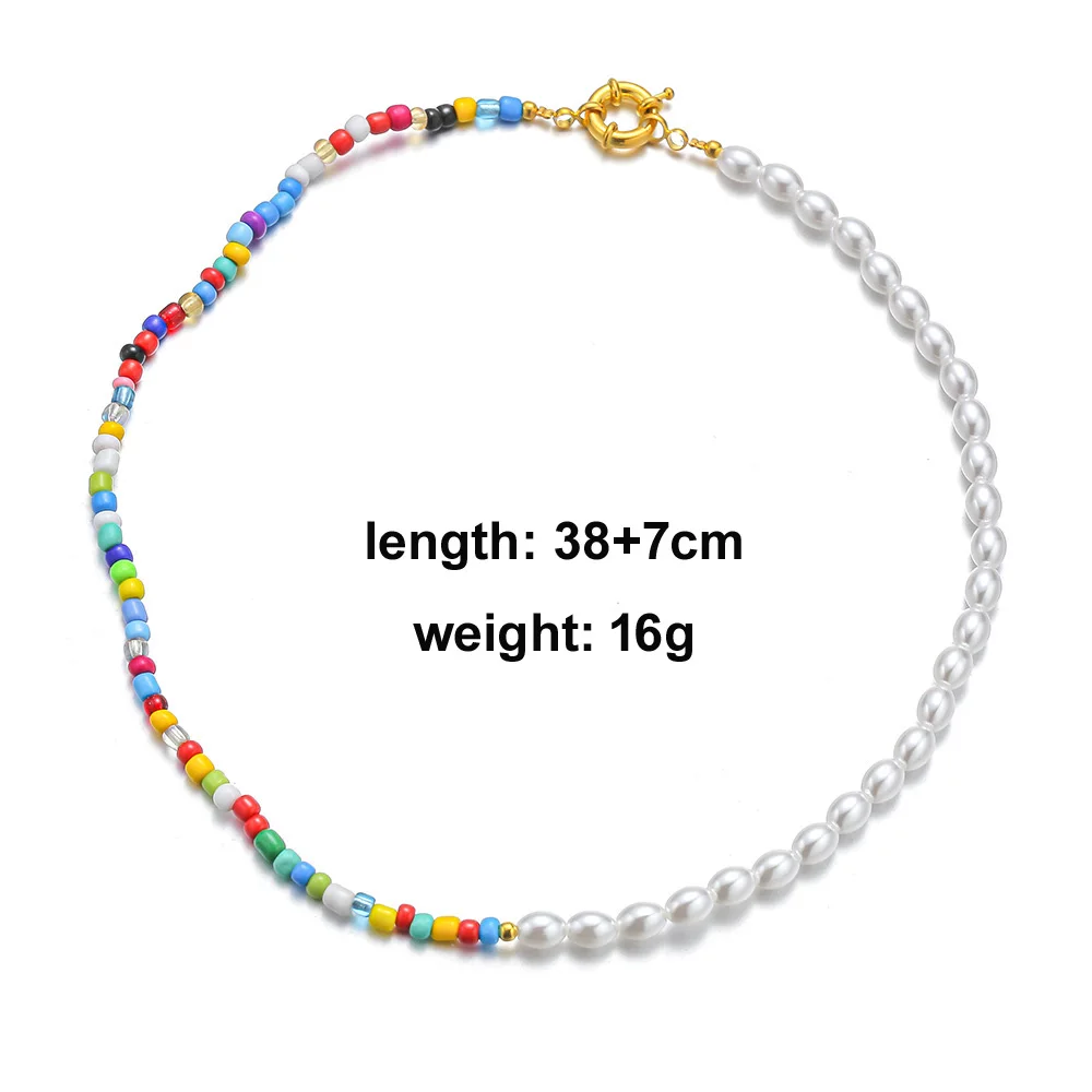 Ожерелье-чокер с бусинами и смайликом модное милое летнее ожерелье жемчугом