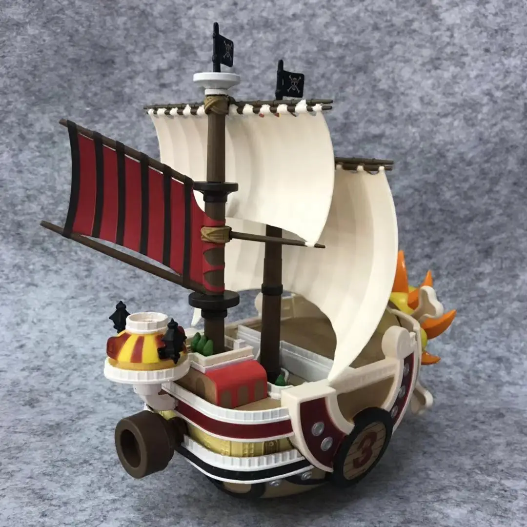 

Anime 21CM One Piece Monkey D Luffy & Thousand Sunny Ship Model PVC Action Figures Collectible Toys