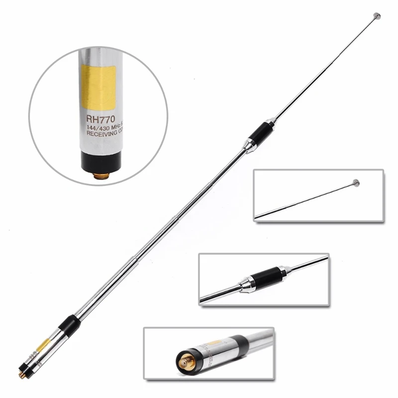 

RH -770 SMA-F Dual Band 144/430MHz Handheld Radio Antenna for Harvest Kenwood BAOFENG WALKIE TALKIE