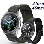 Для Samsung galaxy watch 3 45 мм 41 мм тканый нейлоновый ремешок 20 мм 22 мм ремешок для часов браслет для часов galaxy Active 2