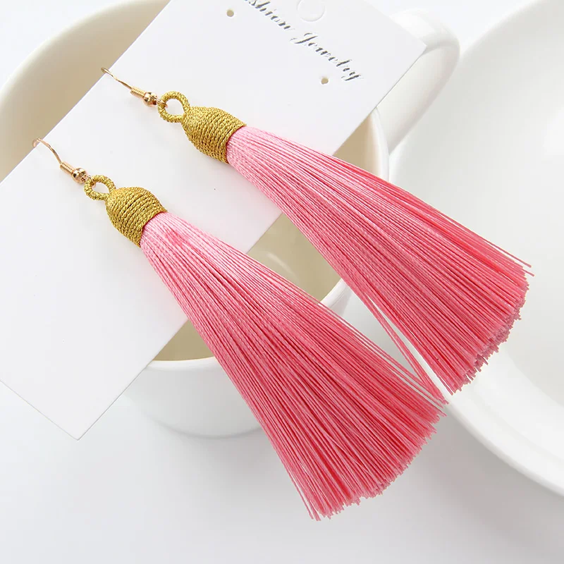 2019 новые серьги с подвеской женские модные в стиле бохо длинные кисточками Ретро
