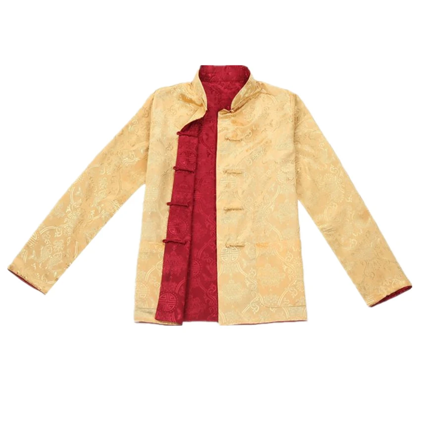 

5Color 2020 Men's Chinese Top Traditional Chinese Fashion Clothing New Year Tangsuit Embroidery Shanghai Men Shirt S-3XL