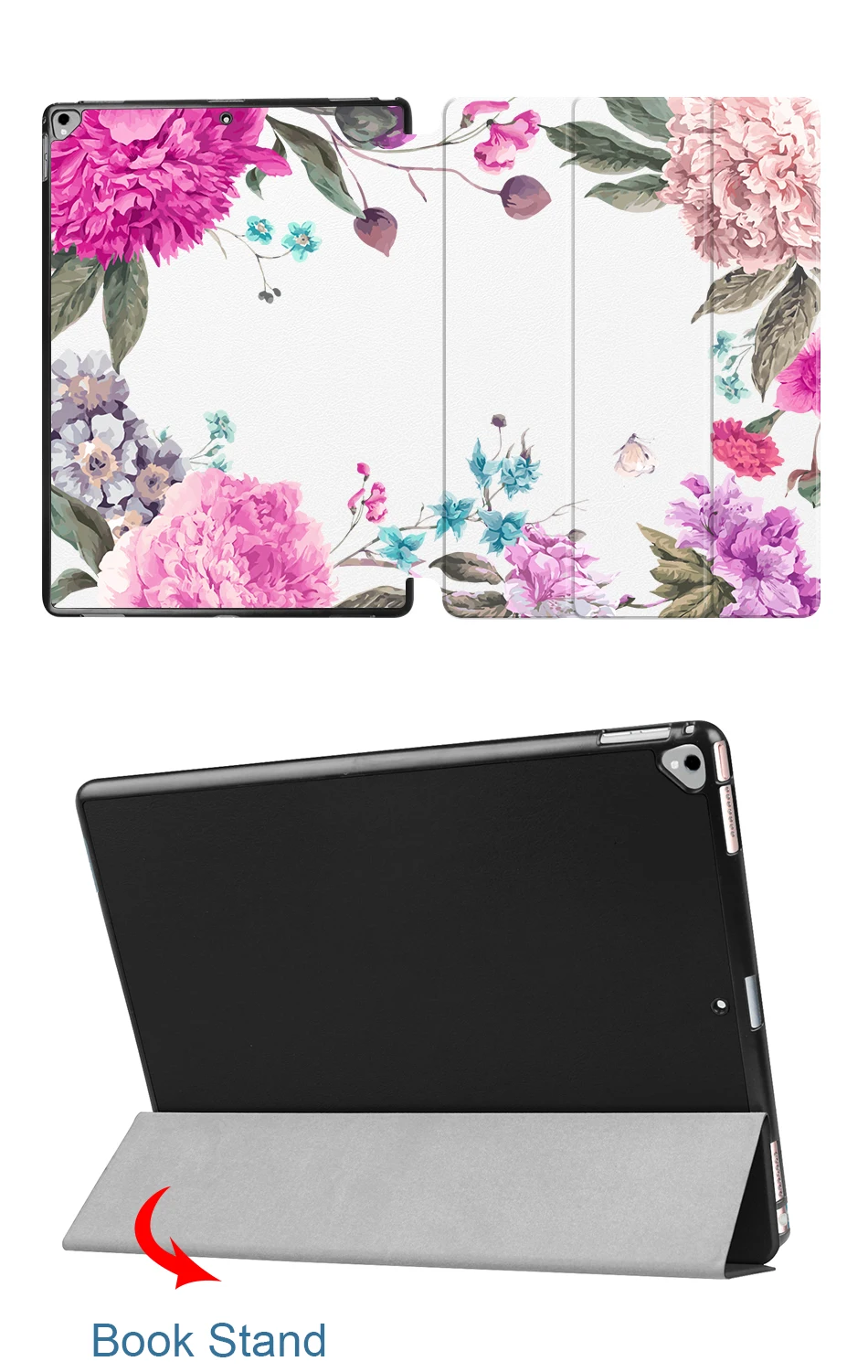MTT Flower чехол для планшета для iPad Pro 12,9 '' из искусственной кожи откидная подставка смарт-чехол защитный чехол A1584 A1652 A1670 A1671