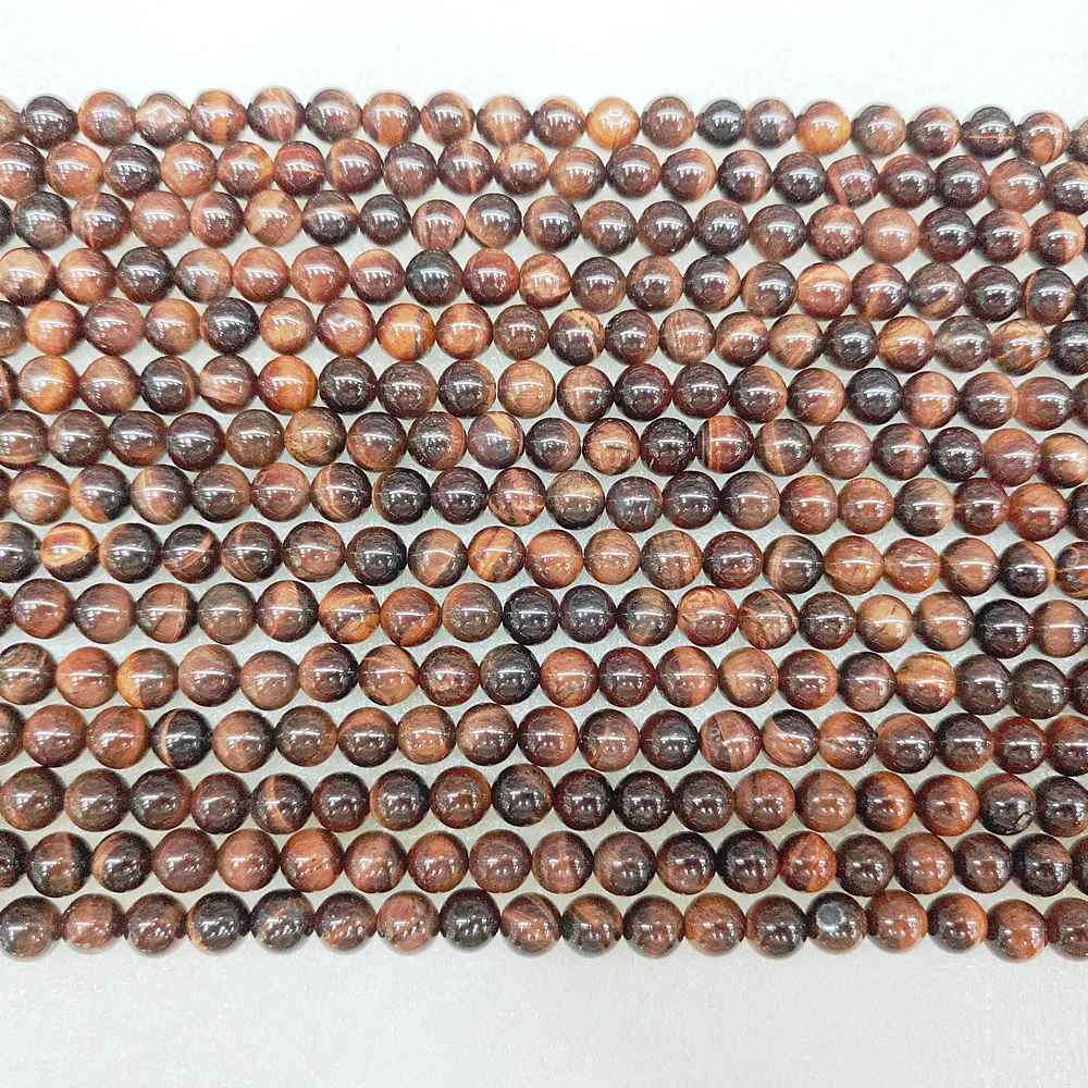 Бусины Из Натурального Красного Тигрового Глаза 6-10 мм тигровый глаз круглые