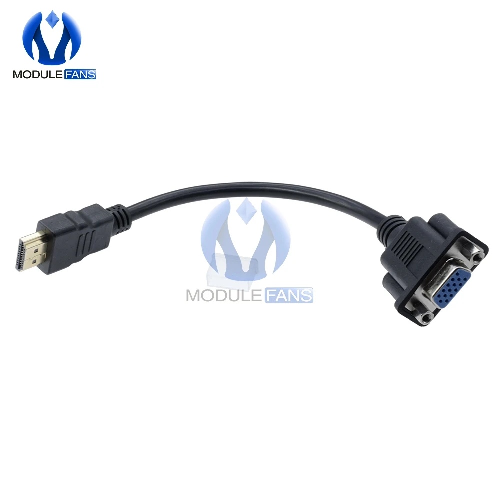 1080P адаптер штыревой HDMI на VGA RCA HD 15 Женский видео конвертер кабель для набор HDTV