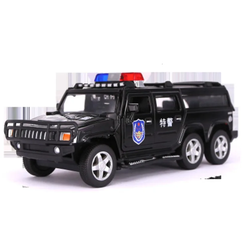 1/32 литые автомобили Hummer Модель Металл 6-wheel с оттягиванием интеллектуальная