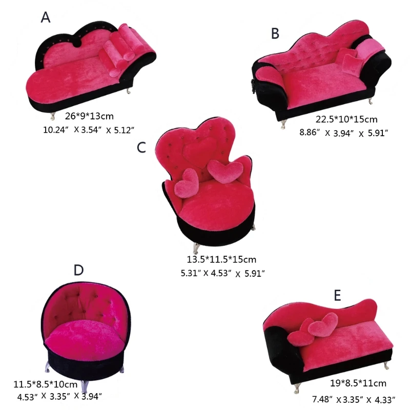 

Dollhouse Fancy Couch Sofa Jewelry Storage Organizer Box Flip Can Open Compartments Armchair Sofa Jewellery Container Box