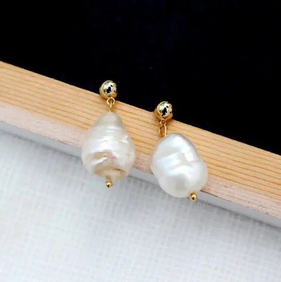Серьги-гвоздики женские с натуральным жемчугом ручной работы | Украшения и