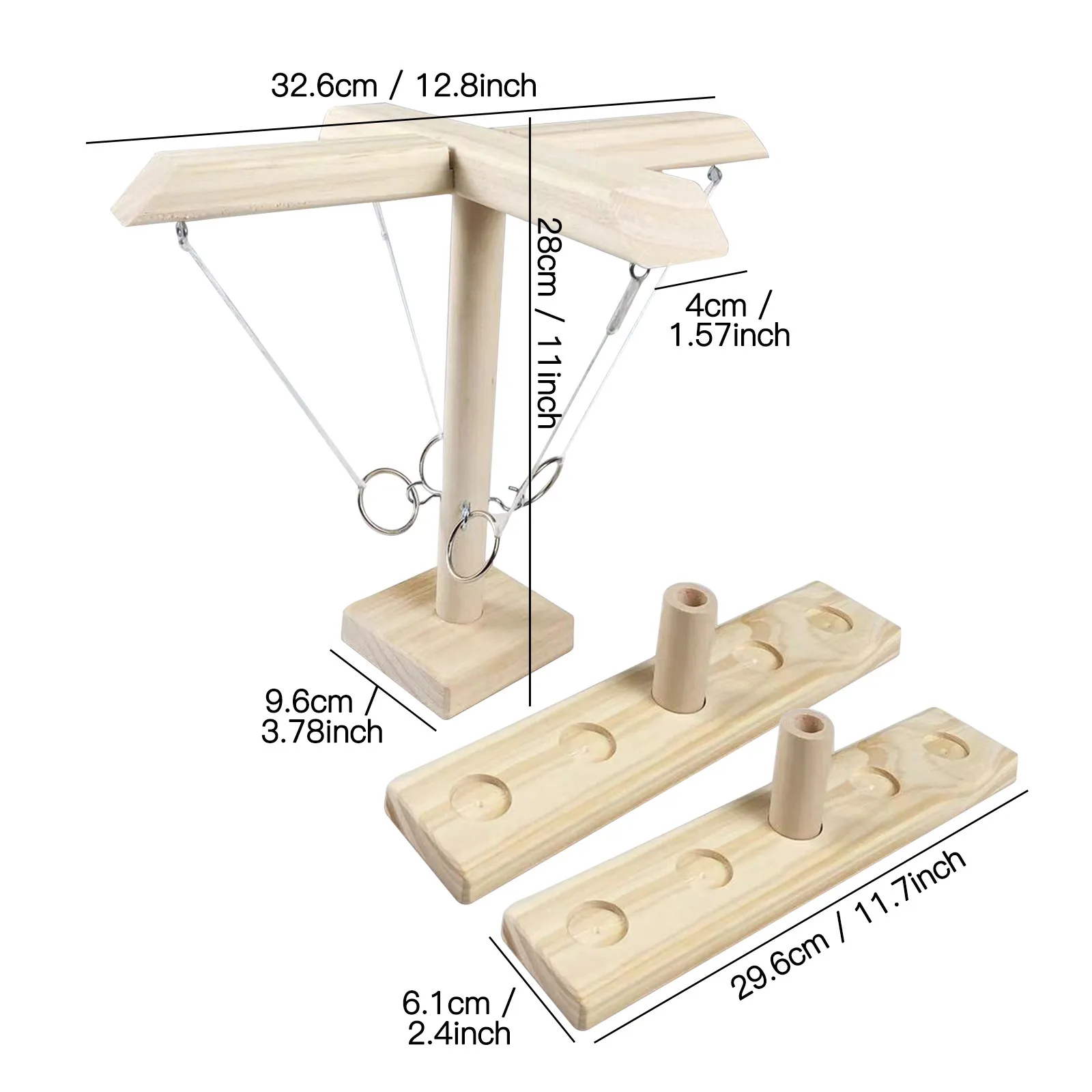 

Home Decoration Accessories Handmade Wooden Ring Toss Hooks Fast-paced Interactive Game For Bars Home Desk Accessories