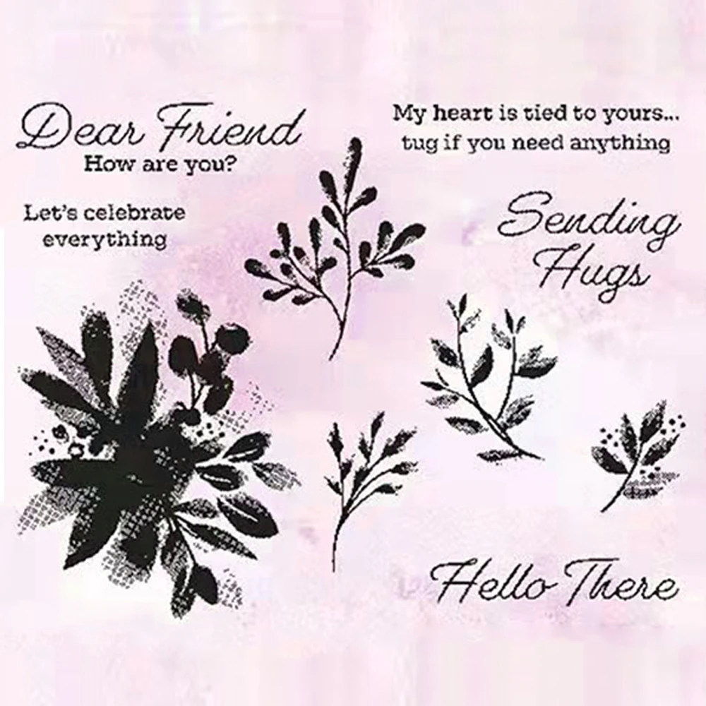 

English Version Spring Flowers and Bushes Silicone Stamps Diy Scrapbook Photo Album Decoration Craft Gifts Hot Sale in 2021 New