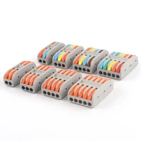 15103050100pcs compact wire wiring connector spl 2345 universal conductor terminal block threader splitter